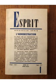 Revue Esprit Janvier 1970, L'Administration