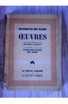 Oeuvres de Sade, textes choisis par Maurice Nadeau et précédés d'un essai Exploration de Sade