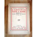 L'annonce faite à Marie (mystère en quatre actes et un prologue)