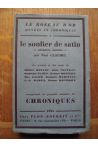 Premier numéro de Chroniques, Le soulier de satin, exemplaire sur papier alfa