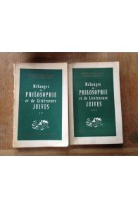 mélanges de philosophie et de littérature juives Tomes 1-2 et 3-4-5 (Deux volumes) 