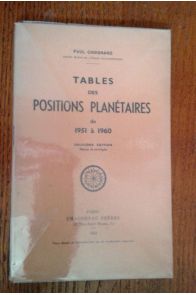 Tables des positions planétaires de 1951 à 1960