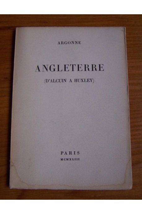 Angleterre (d'Alcuin à Huxley)