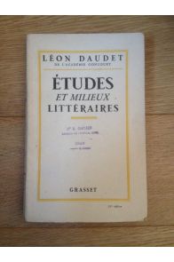 Etudes et milieux littéraires