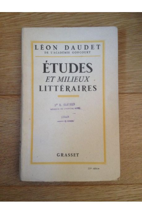 Etudes et milieux littéraires