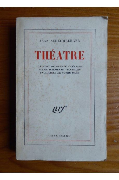 Théatre La mort de Sparte Césaire Divertissements Pochades Un miracle de Notre-Dame