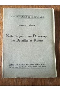 Note conjointe sur Domrémy les batailles et Rouen