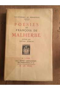 Poésies de François de Malherbe, publiées par Lucien Dubech