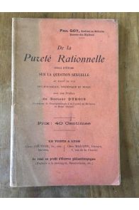 De la pureté rationelle, essai d'étude sur la question sexuelle