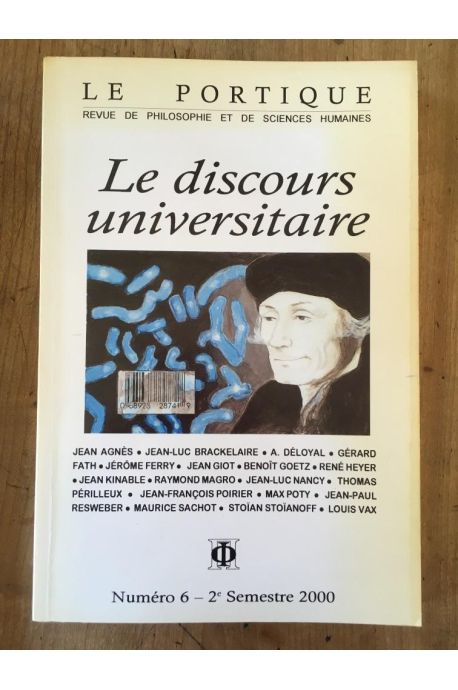 Revue Le portique numéro 6, Le discours universitaire