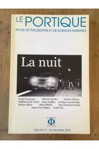 Revue Le portique numéro 9, la nuit