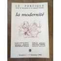 Revue Le Portique numéro 1, La modernité