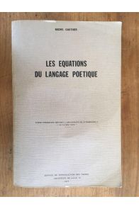 Les équations du langage poétique