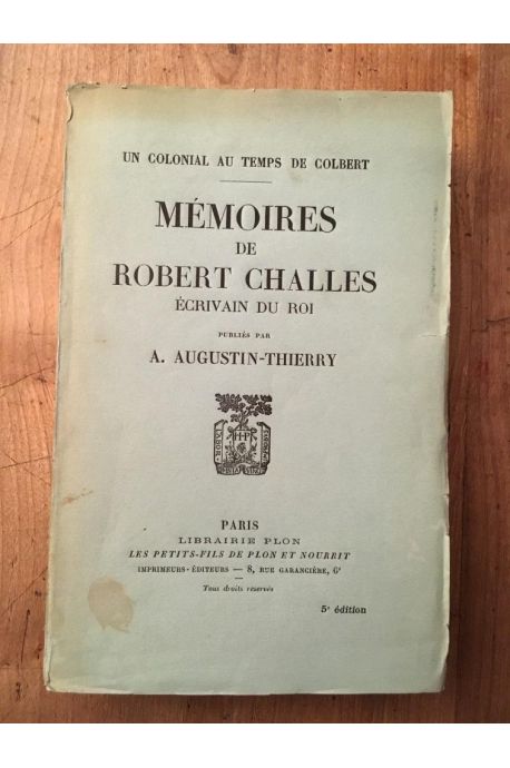 Mémoires de Robert Charles, écrivain du roi