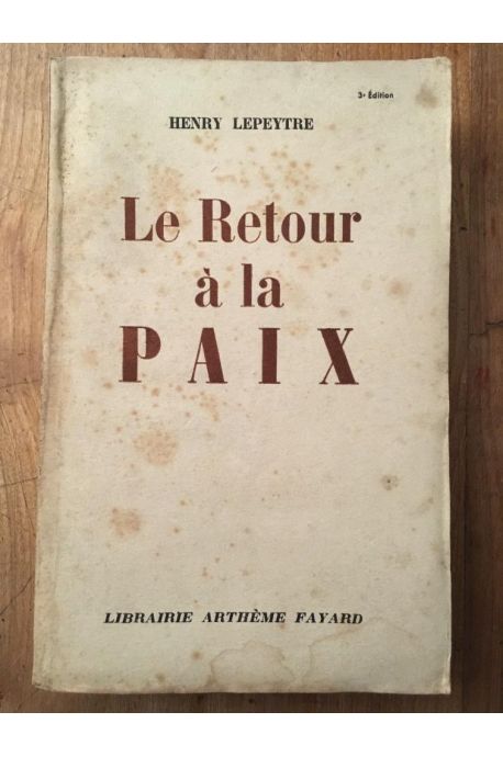 Le Retour à la Paix