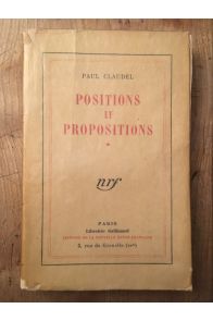 Positions et Propositions I, Art et Littérature