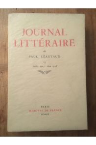 Journal littéraire tome VI, Juillet 1927-Juin 1928