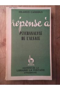 Réponse à Psychanalyse de l'Alsace