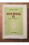 Journal de Charles Du Bos IX, Avril 1934 - Février 1939