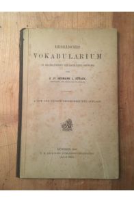 Hebraisches Vokabularium (in grammatischer und sachlicher Ordnung)