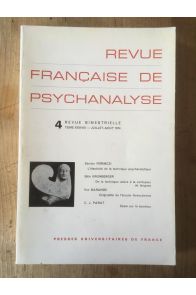 revue française de psychanalyse Tome 38, numéro 4