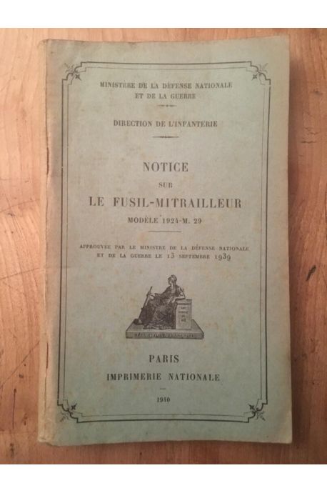 Notice sur le fusil-mitrailleur modèle 1924 - m. 29