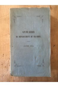 Annuaire du département du Bas-Rhin pour l'Année 1854