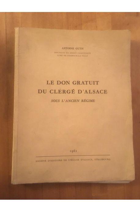 Le don gratuit du clergé d'Alsace sous l'Ancien Régime