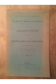 Allocution prononcée à Notre-Dame des Trois Epis le 14 juillet 1896