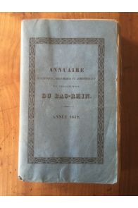 Annuaire du département du Bas-Rhin pour l'Année 1849