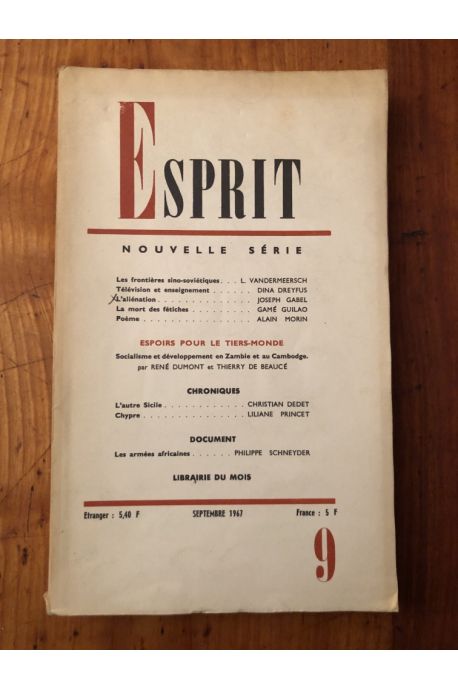 Revue Esprit Septembre 1967, Espoirs pour le Tiers-Monde