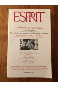 Revue Esprit Aout-Septembre 1997 Les modernes en mal d'amour