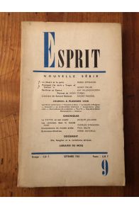 Revue Esprit Septembre 1963