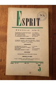 Revue Esprit Mars 1961