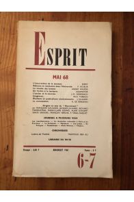 Revue Esprit Juin-Juillet 1968, Mai 1968