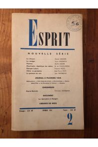 Revue Esprit Février 1961