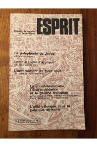 Revue Esprit Juillet-Aout 1981 Joyce - Peter Handke