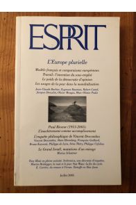 Revue Esprit Juillet 2005, L'Europe plurielle