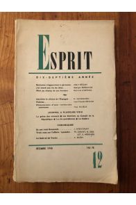 Revue Esprit Décembre 1948