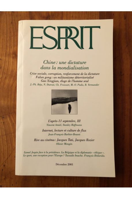 Esprit Décembre 2001, Chine : une dictature dans la mondialisation