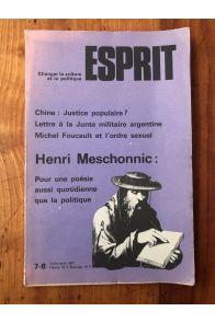 Esprit Juillet-Aout 1977, Meschonnic