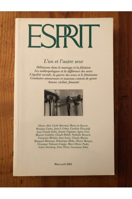 Revue Esprit Mars-Avril 2001, L'un et l'autre sexe