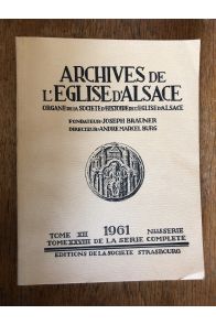 Archives de l'Eglise d'Alsace 1961