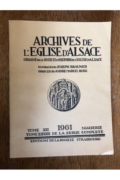 Archives de l'Eglise d'Alsace 1961