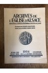 Archives de l'Eglise d'Alsace 1964
