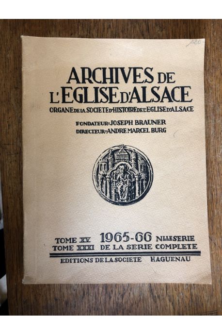 Archives de l'Eglise d'Alsace 1965-66