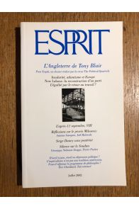 Revue Esprit Juillet 2002, l'Angleterre de Tony Blair