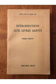 Introduction aux livres saints