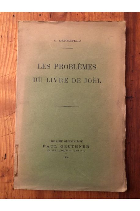 Les problèmes du livre de Joël