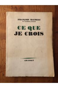 Ce que je crois de François Mauriac